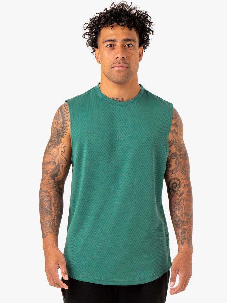 Green Ryderwear Men Tanks Enhance Muscle Tank Men\'s Tanks | AU1091WY