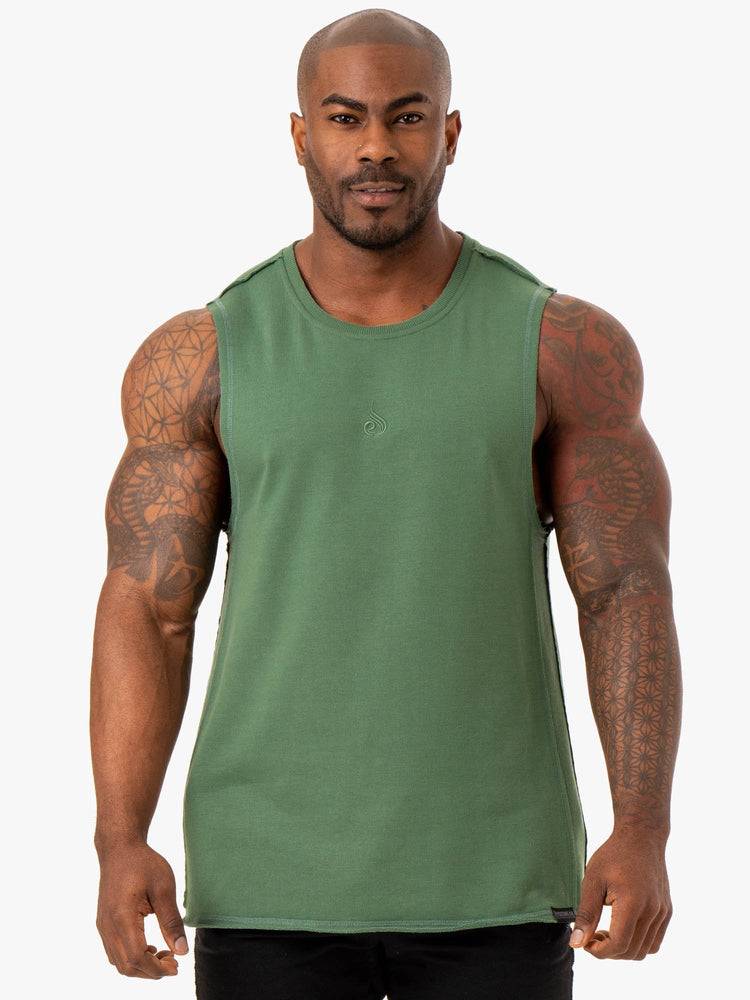 Green Ryderwear Men Tanks Force Fleece Tank Men\'s Tanks | AU1114NB