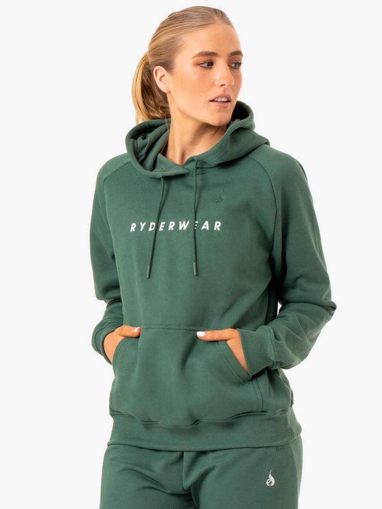 Green Ryderwear Women Hoodie Off Duty Fleece Women's Hoodie | AU1657CE