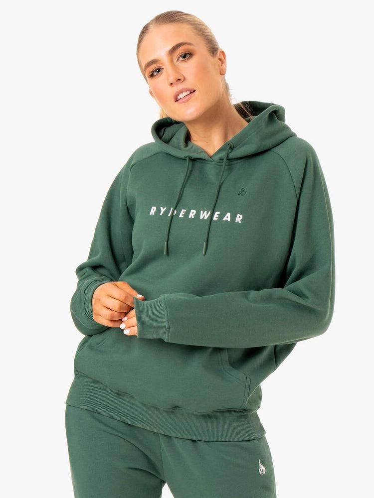 Green Ryderwear Women Hoodie Off Duty Fleece Women\'s Hoodie | AU1657CE