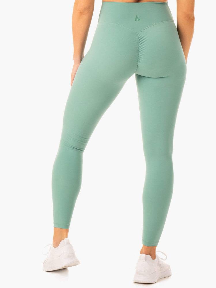 Green Ryderwear Women Leggings Serene Cross Over Scrunch Women's Leggings | AU1784LH