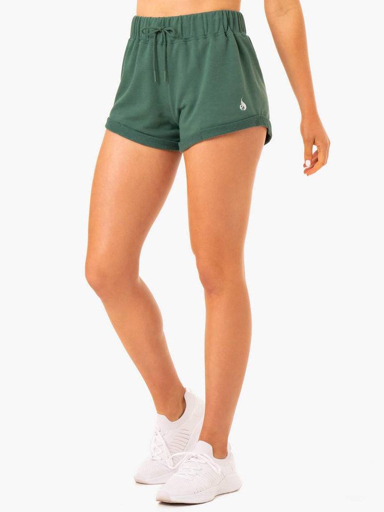 Green Ryderwear Women Shorts Off Duty Fleece Women\'s Shorts | AU2018LH