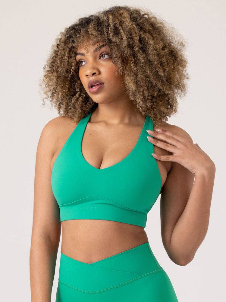 Green Ryderwear Women Sports Bra NKD Cross Over Women\'s Sports Bra | AU2286QZ