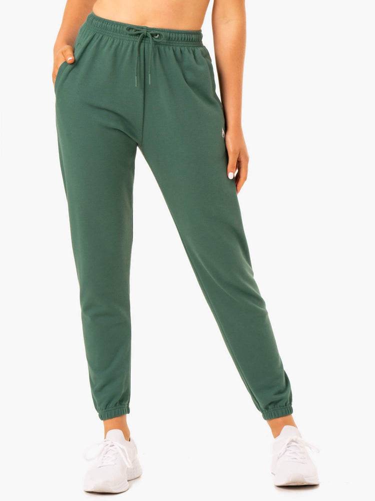 Green Ryderwear Women Track Pants Off-Duty Fleece Women's Track Pants | AU3060TV