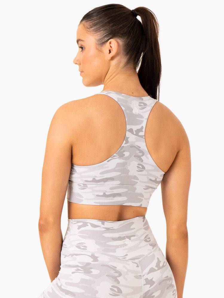 Grey Camo Ryderwear Women Sports Bra Base Racer Back Women's Sports Bra | AU2319UT