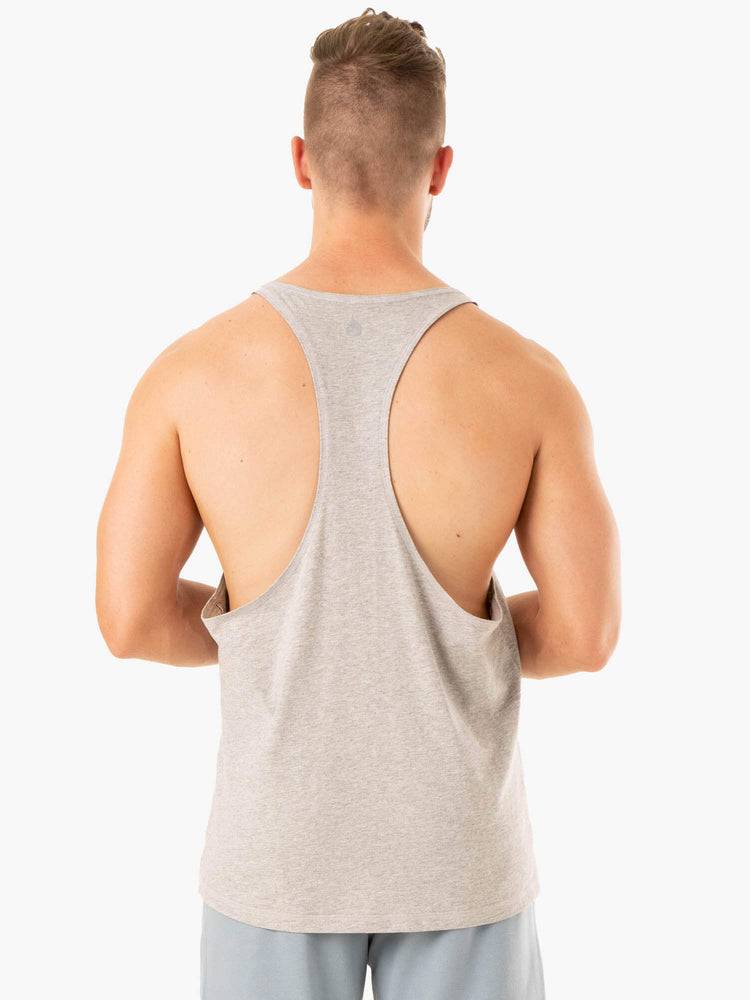 Grey Marl Ryderwear Men Gym Stringers Limitless Stringer T-Back Men's Gym Stringers | AU1527CE