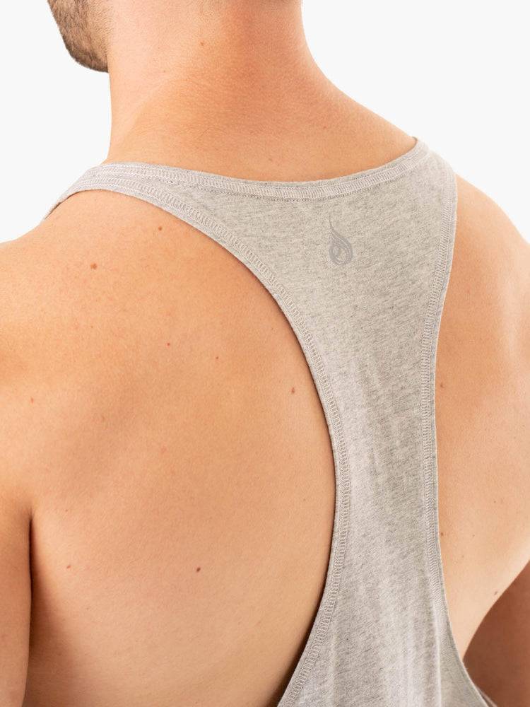 Grey Marl Ryderwear Men Gym Stringers Limitless Stringer T-Back Men's Gym Stringers | AU1527CE