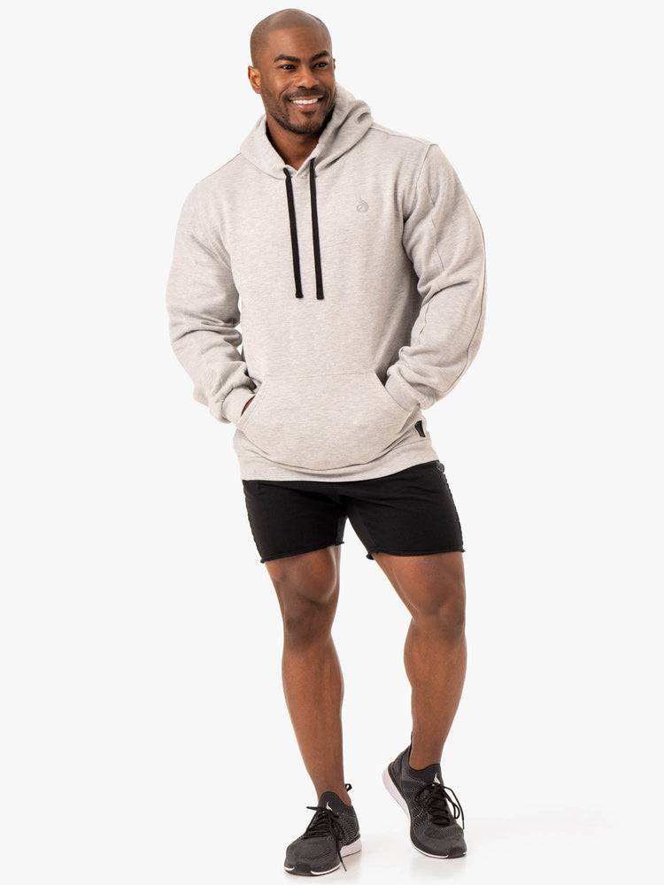 Grey Marl Ryderwear Men Hoodie Force Pullover Men's Hoodie | AU1464AP