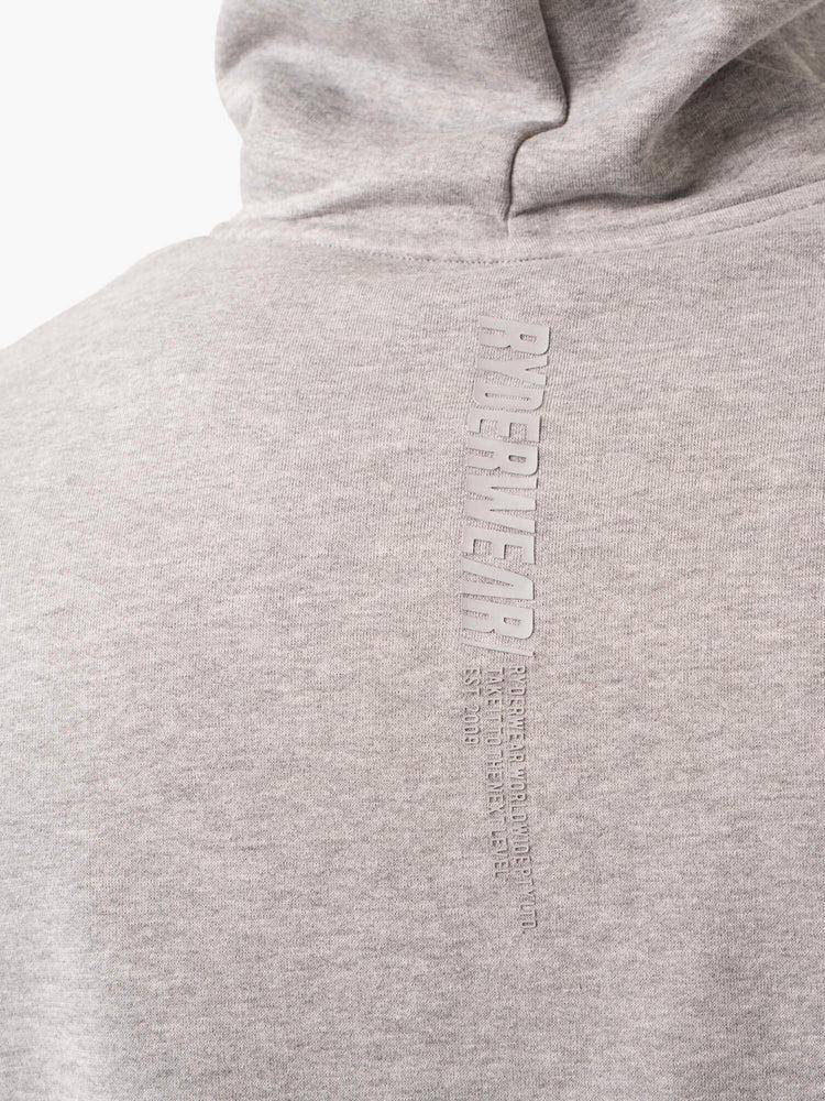 Grey Marl Ryderwear Men Hoodie Reset Pullover Men's Hoodie | AU1479MA