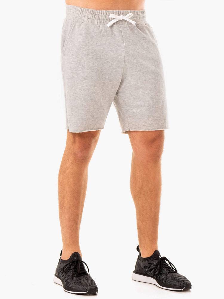 Grey Marl Ryderwear Men Shorts Recharge Track Gym Men's Shorts | AU1401MA