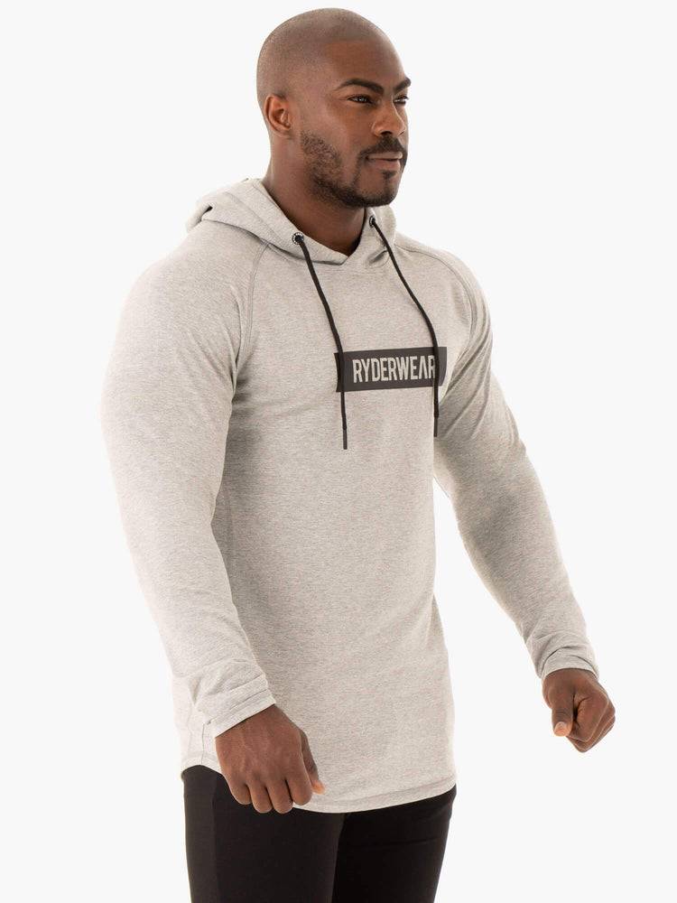 Grey Marl Ryderwear Men Sweaters Base Pullover Jumper Men's Sweaters | AU1305IS