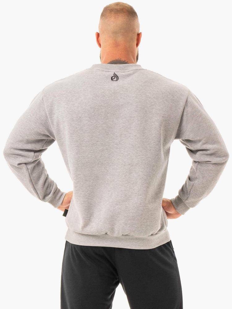 Grey Marl Ryderwear Men Sweaters Force Pullover Men's Sweaters | AU1319CE