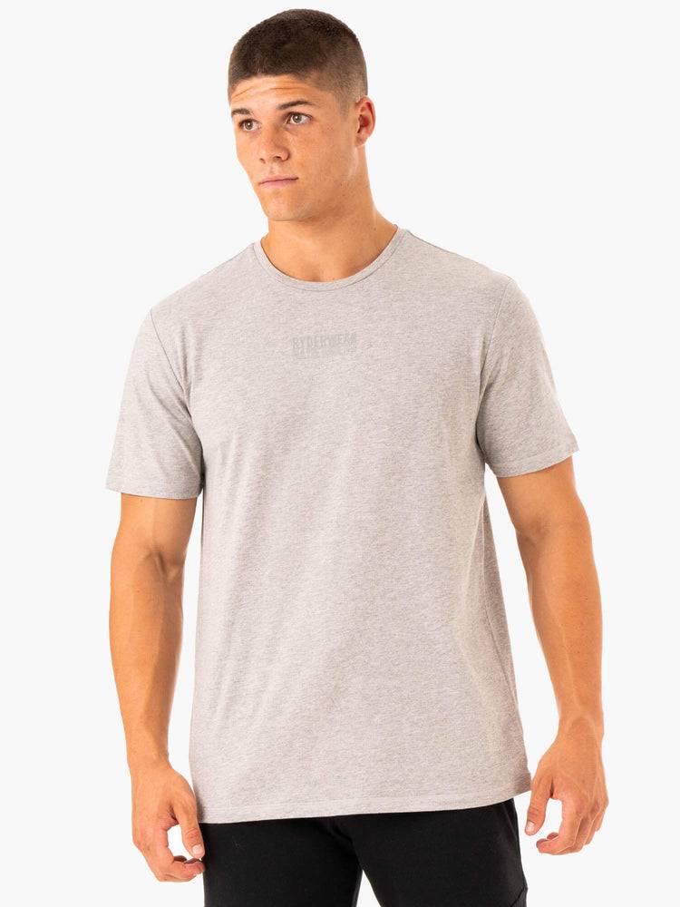 Grey Marl Ryderwear Men T Shirts Limitless Men\'s T Shirts | AU1259FM