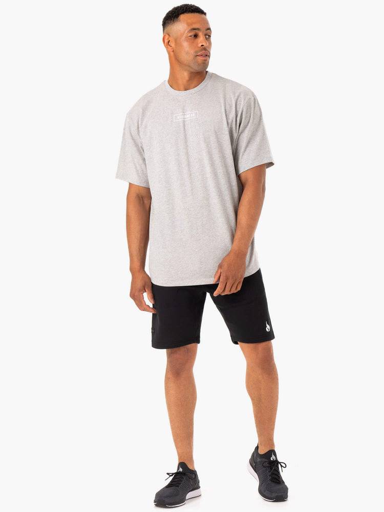 Grey Marl Ryderwear Men T Shirts Recharge Men's T Shirts | AU1286GL