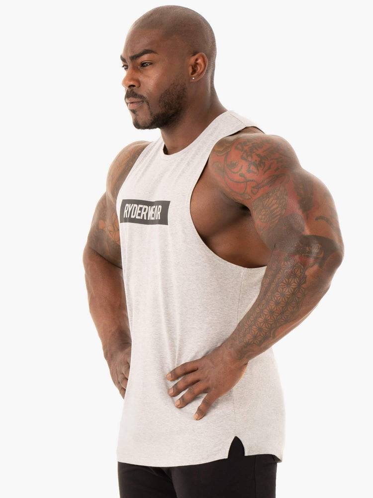 Grey Marl Ryderwear Men Tanks Base Baller Tank Men's Tanks | AU1065WY