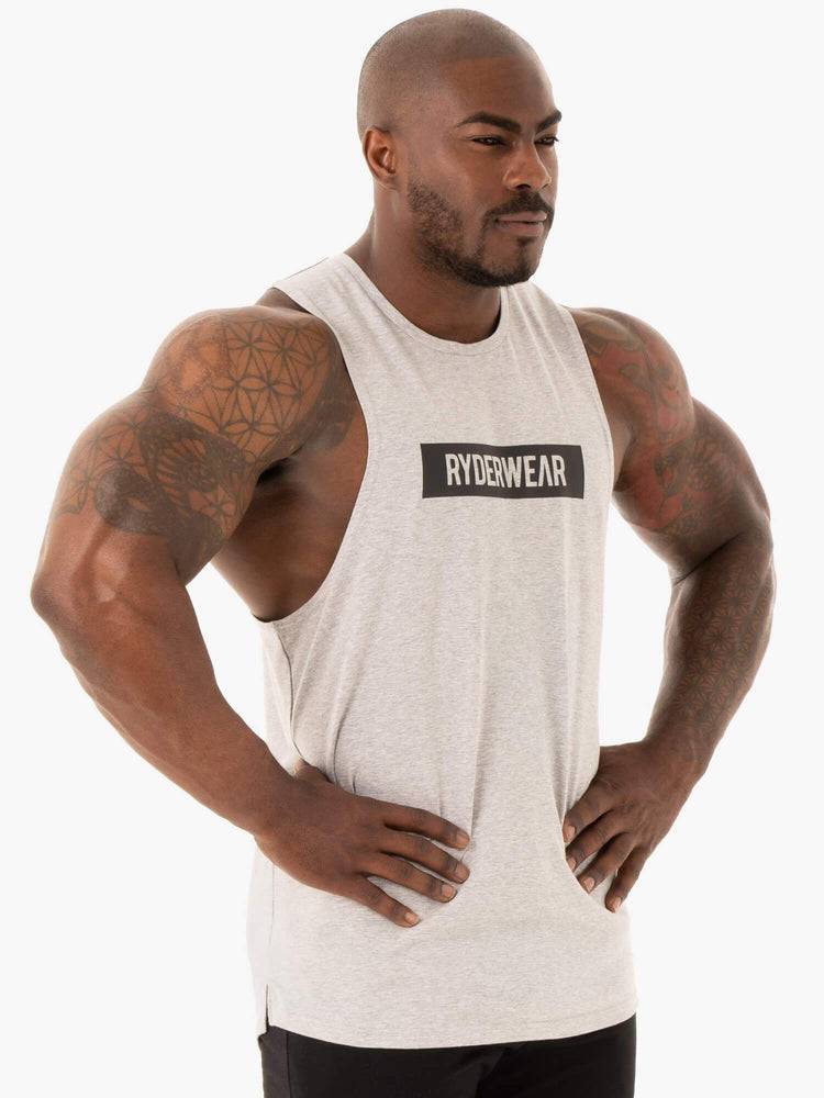 Grey Marl Ryderwear Men Tanks Base Baller Tank Men's Tanks | AU1065WY