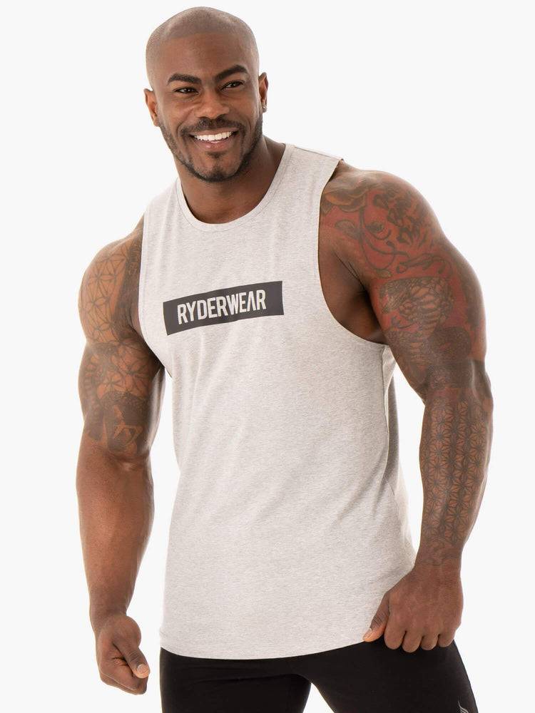 Grey Marl Ryderwear Men Tanks Base Baller Tank Men\'s Tanks | AU1065WY