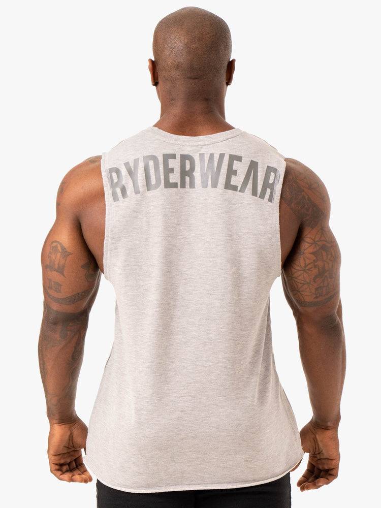 Grey Marl Ryderwear Men Tanks Force Fleece Tank Men's Tanks | AU1117WY