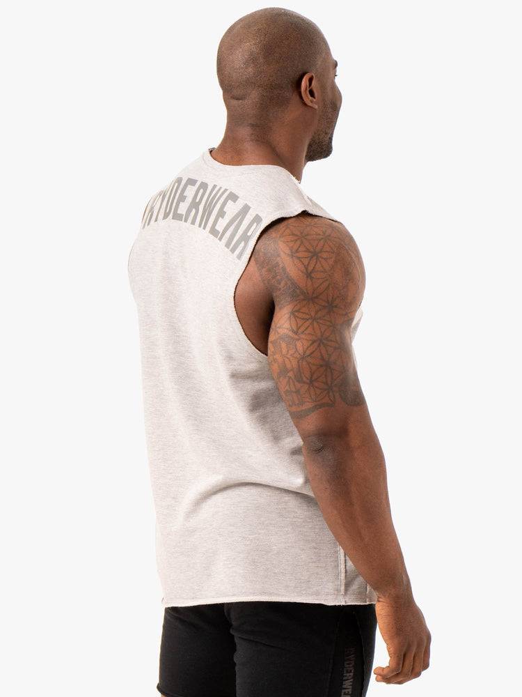 Grey Marl Ryderwear Men Tanks Force Fleece Tank Men's Tanks | AU1117WY