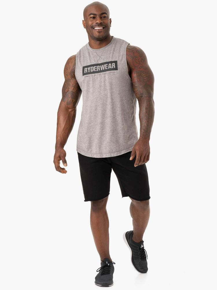 Grey Marl Ryderwear Men Tanks Iron Baller Tank Men's Tanks | AU1137CE