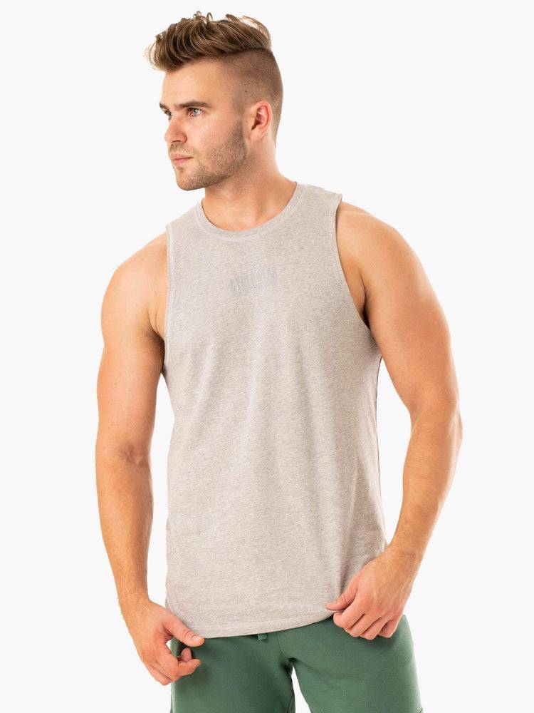 Grey Marl Ryderwear Men Tanks Limitless Baller Tank Men\'s Tanks | AU1149IS