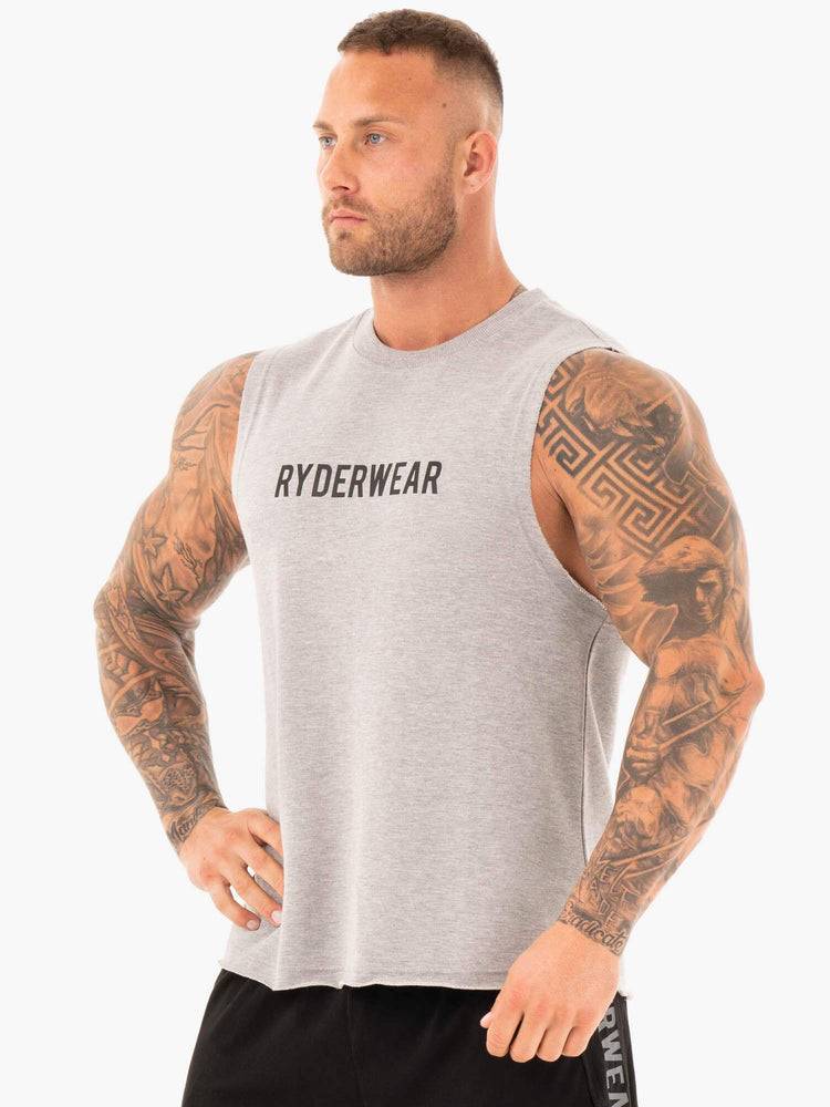 Grey Marl Ryderwear Men Tanks Performance Baller Tank Men's Tanks | AU1161ZG