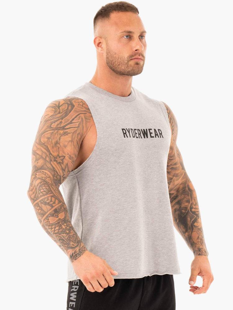 Grey Marl Ryderwear Men Tanks Performance Baller Tank Men's Tanks | AU1161ZG