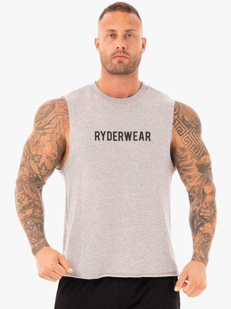 Grey Marl Ryderwear Men Tanks Performance Baller Tank Men\'s Tanks | AU1161ZG