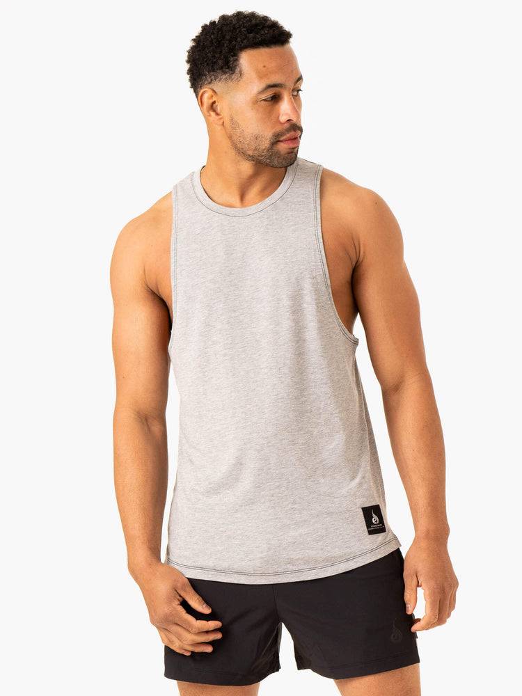 Grey Marl Ryderwear Men Tanks Vital Baller Tank Men's Tanks | AU1182GL