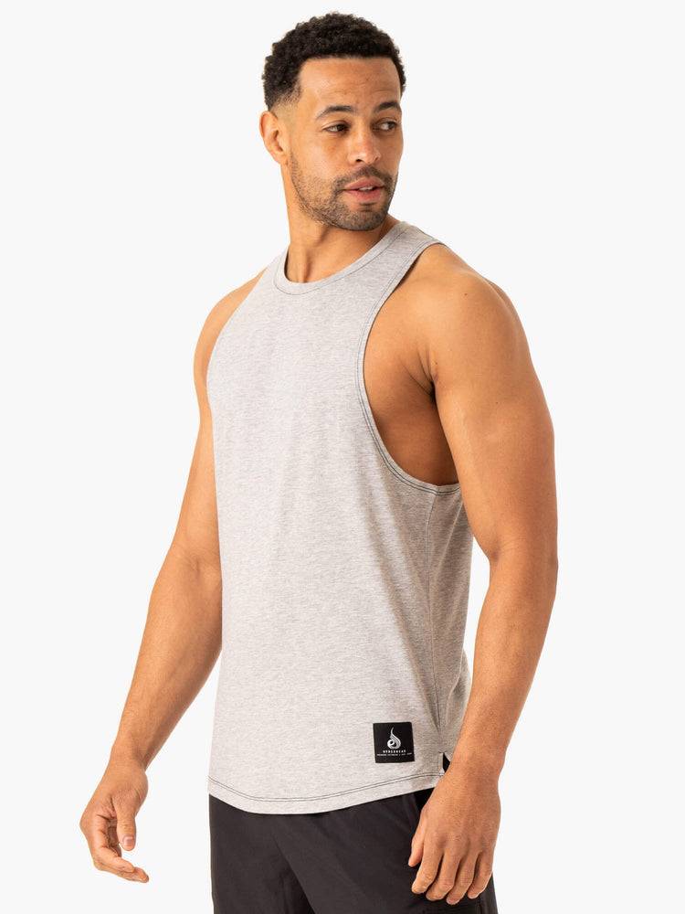 Grey Marl Ryderwear Men Tanks Vital Baller Tank Men\'s Tanks | AU1182GL