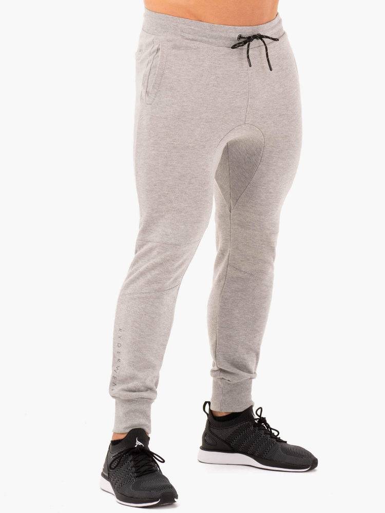 Grey Marl Ryderwear Men Track Pants Athletic Fleeces Men's Track Pants | AU1000MA