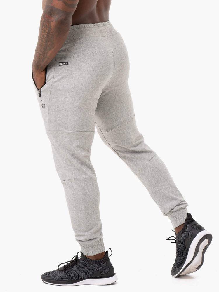 Grey Marl Ryderwear Men Track Pants Energys Men's Track Pants | AU1010NB