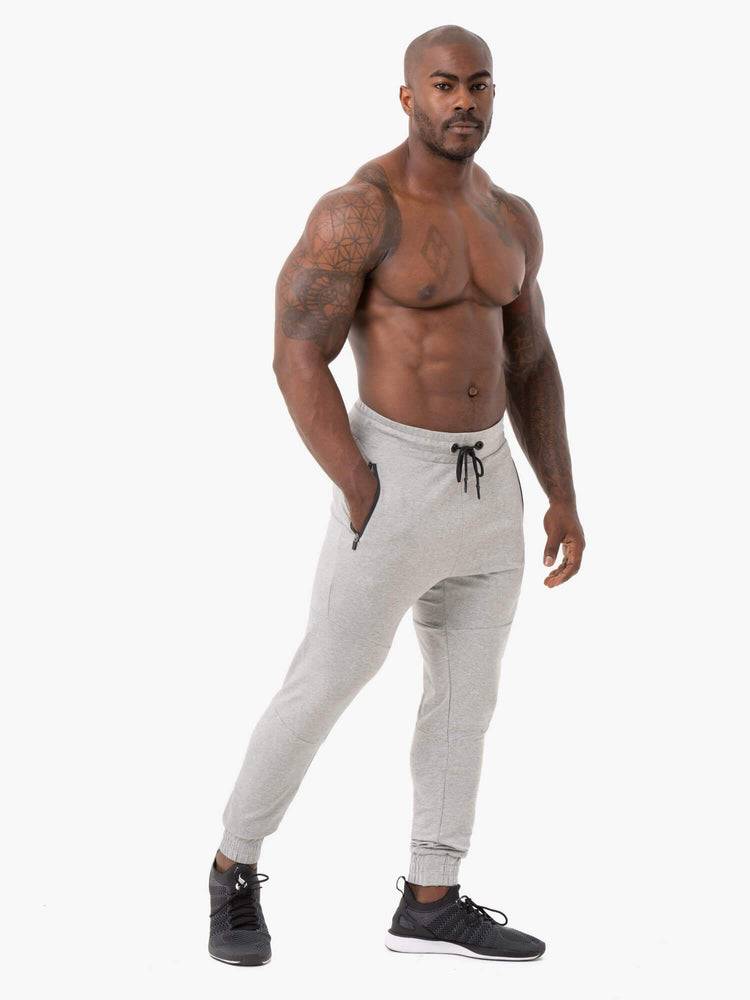 Grey Marl Ryderwear Men Track Pants Energys Men's Track Pants | AU1010NB