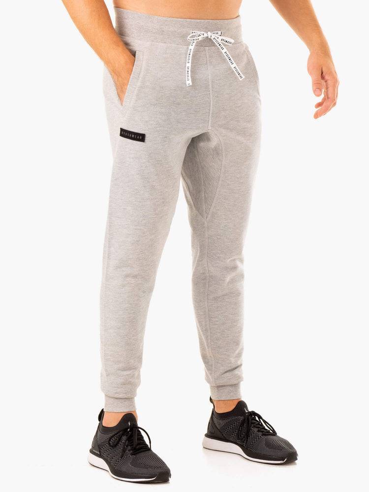 Grey Marl Ryderwear Men Track Pants Recharge Tapered Men\'s Track Pants | AU1039WY