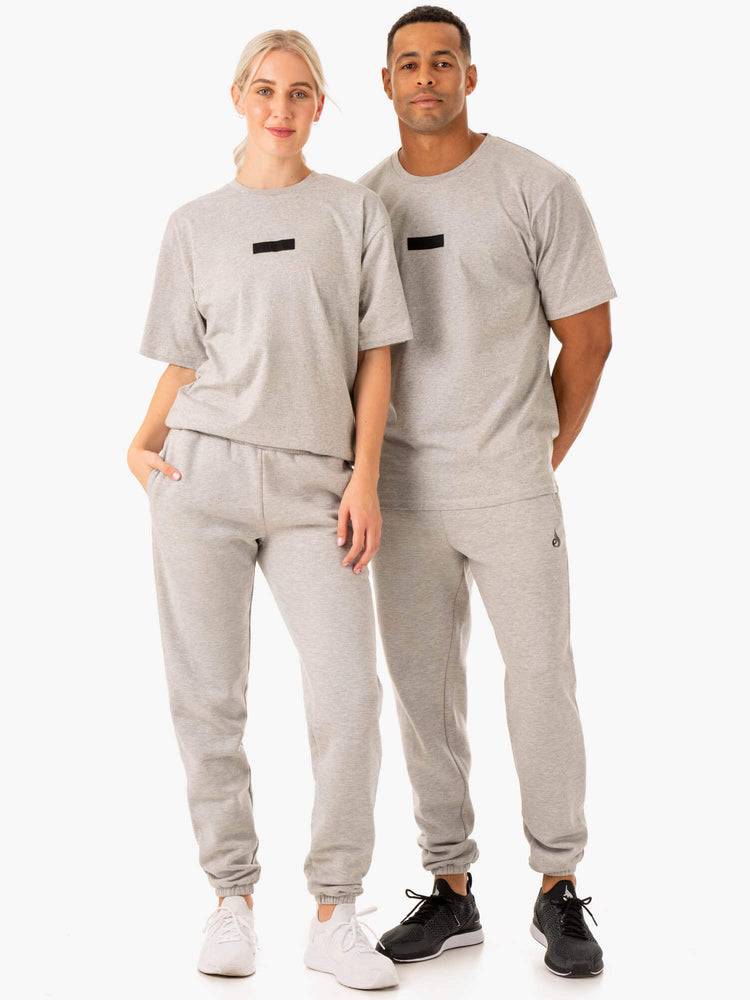 Grey Marl Ryderwear Men Track Pants Unisexs Men's Track Pants | AU1050DN