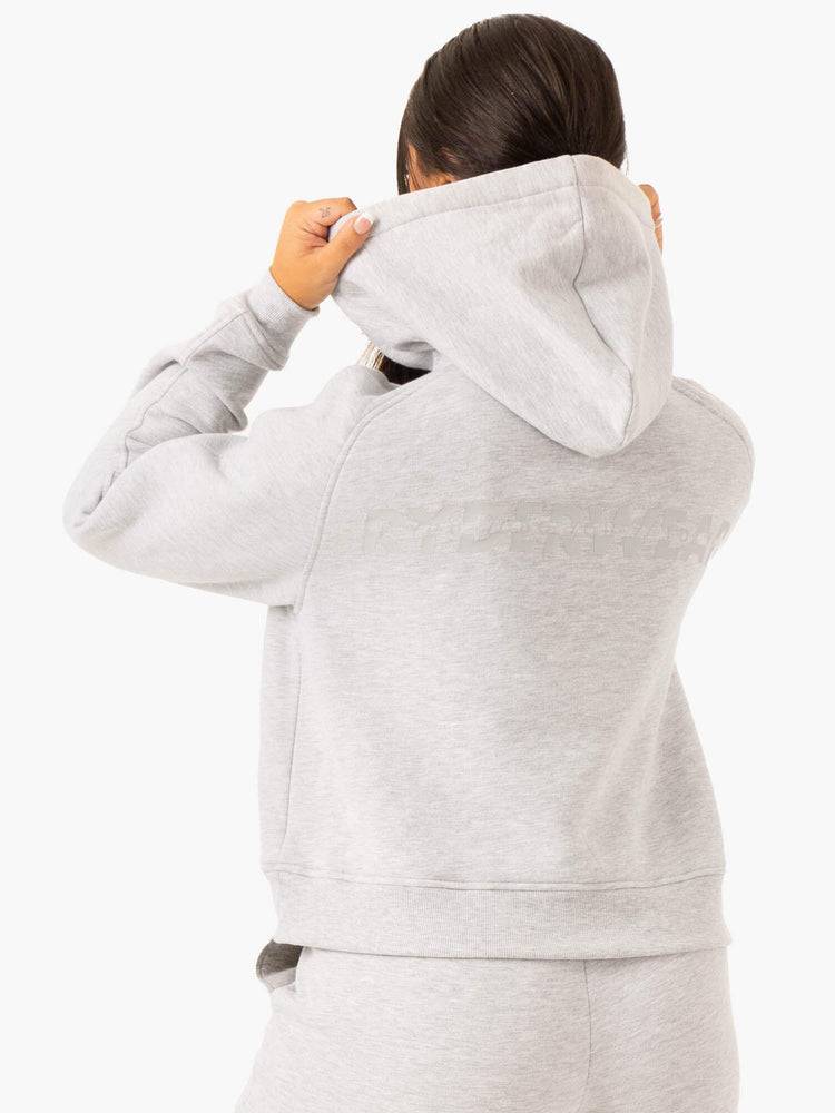 Grey Marl Ryderwear Women Hoodie Sideline Women's Hoodie | AU1695IS