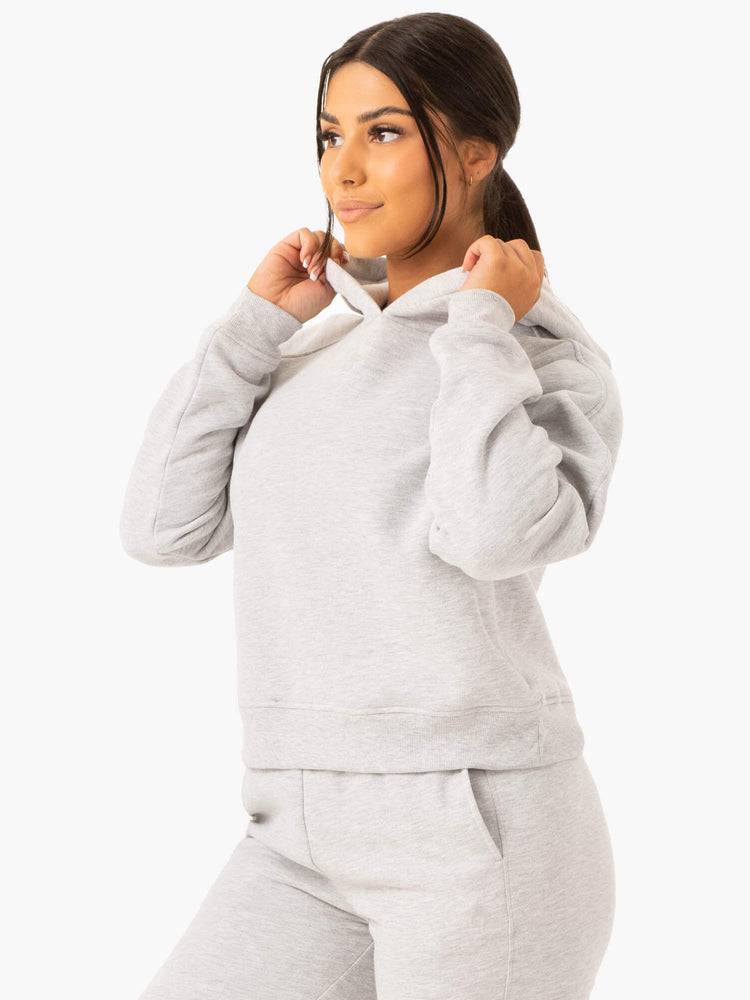 Grey Marl Ryderwear Women Hoodie Sideline Women's Hoodie | AU1695IS