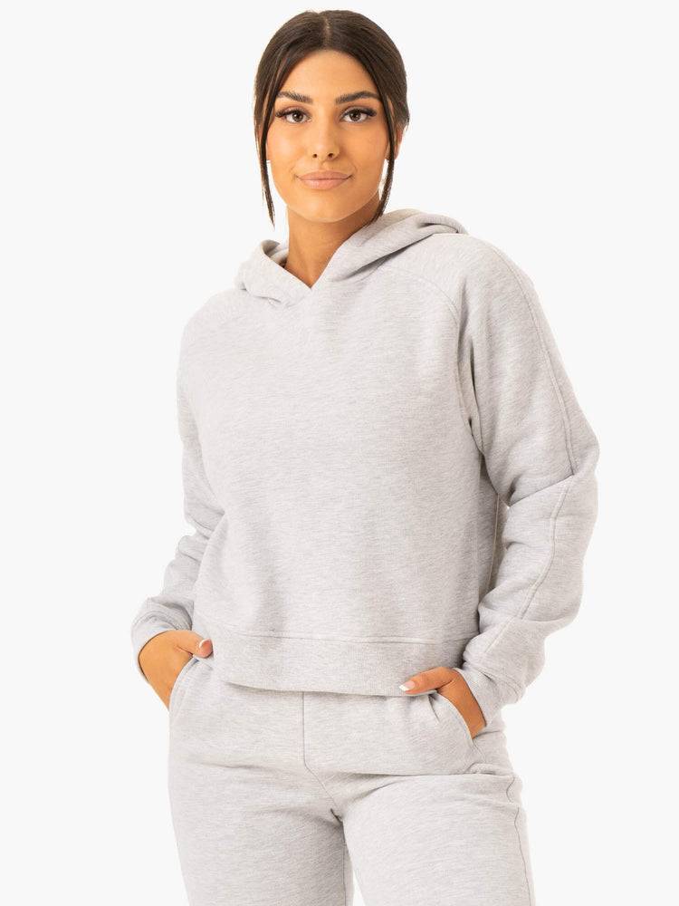 Grey Marl Ryderwear Women Hoodie Sideline Women\'s Hoodie | AU1695IS