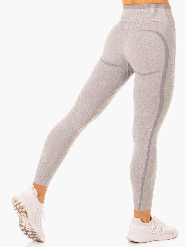 Grey Marl Ryderwear Women Leggings Excel Seamless High Waisted Women\'s Leggings | AU1824UT