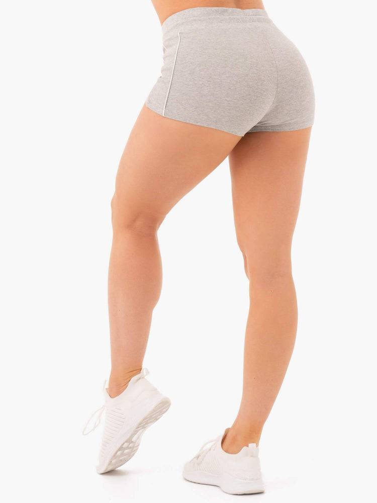 Grey Marl Ryderwear Women Shorts High Waisted Track Women's Shorts | AU1938JJ