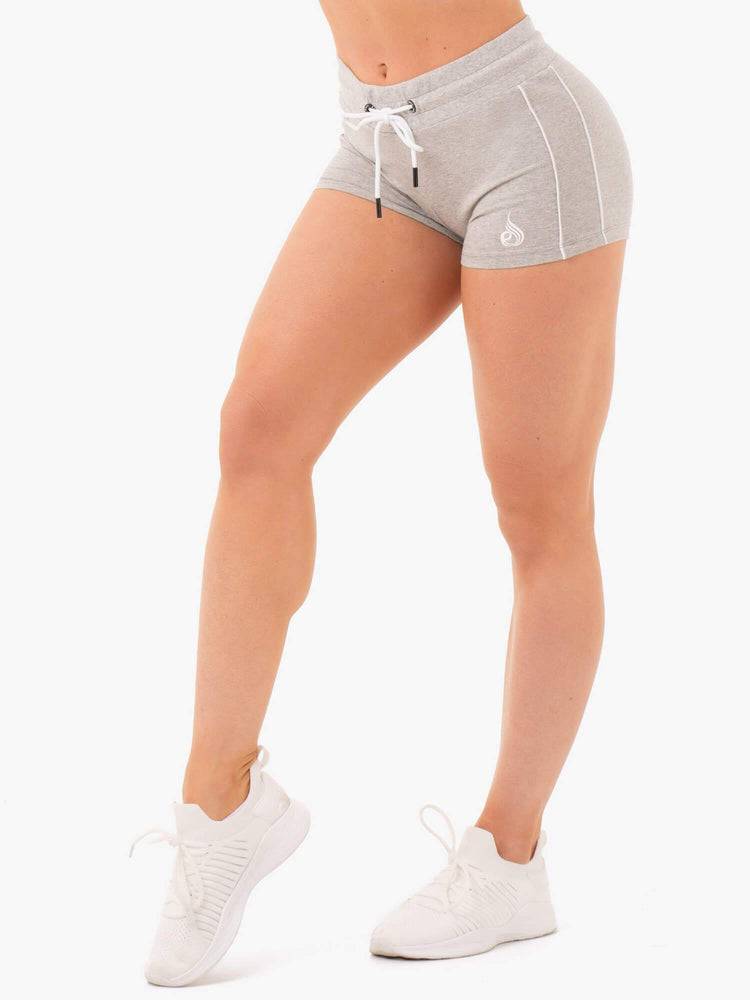 Grey Marl Ryderwear Women Shorts High Waisted Track Women\'s Shorts | AU1938JJ