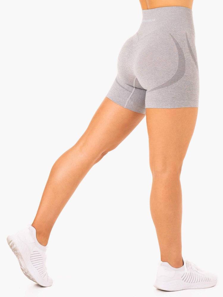 Grey Marl Ryderwear Women Shorts Sculpt Seamless Women's Shorts | AU2046XF