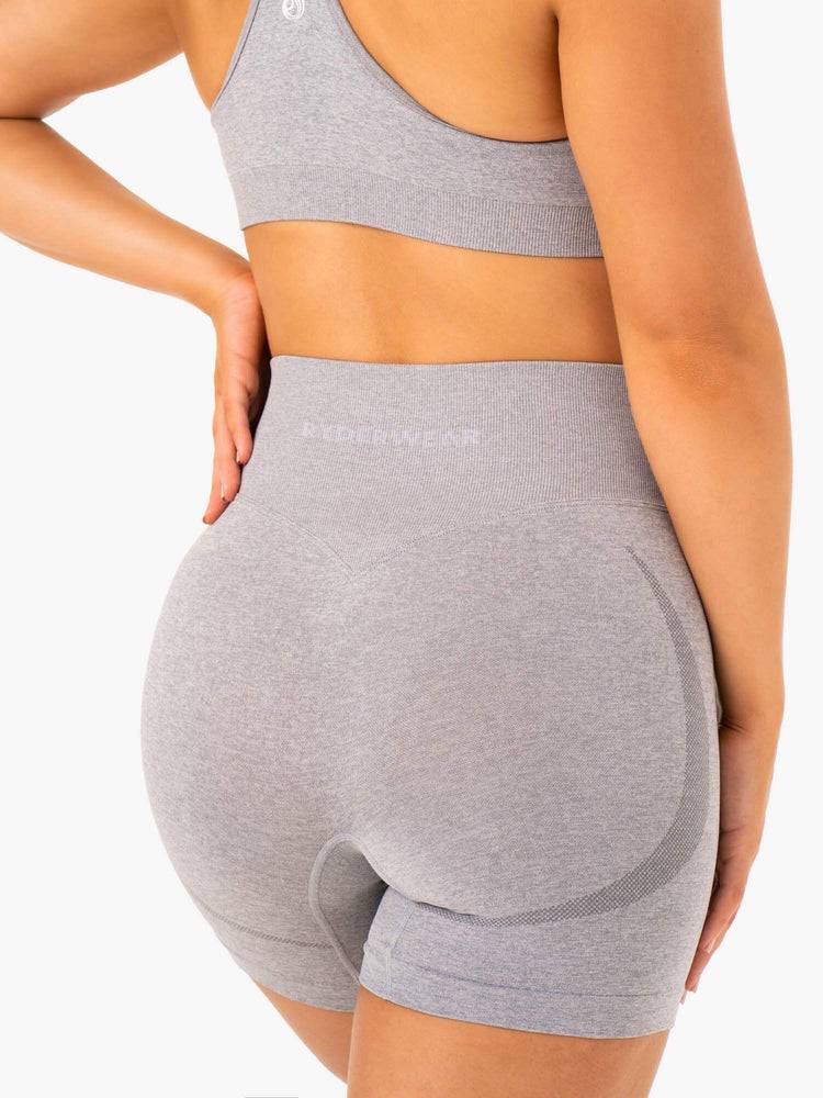 Grey Marl Ryderwear Women Shorts Sculpt Seamless Women's Shorts | AU2046XF