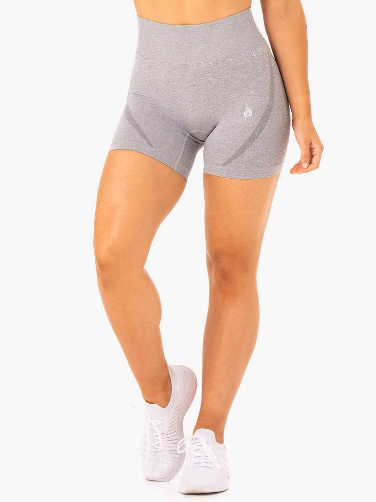 Grey Marl Ryderwear Women Shorts Sculpt Seamless Women\'s Shorts | AU2046XF