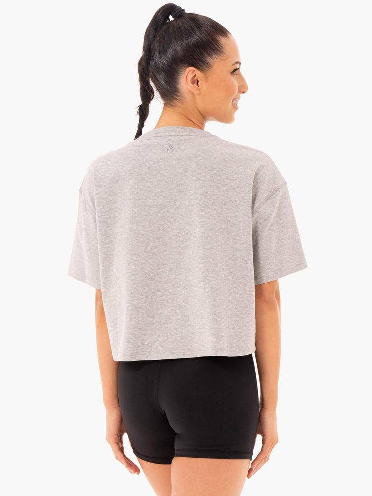 Grey Marl Ryderwear Women T Shirts Studio Women's T Shirts | AU2700PQ