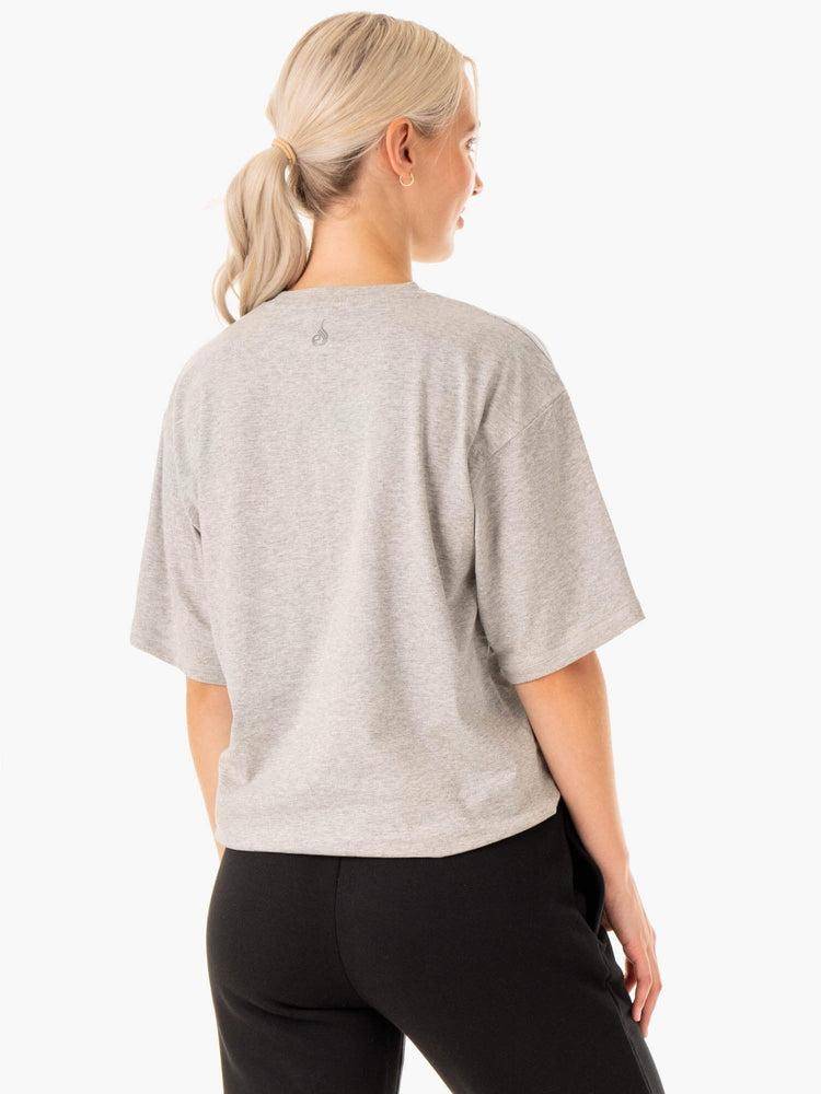 Grey Marl Ryderwear Women T Shirts Unisex Oversized Women's T Shirts | AU2734ZG