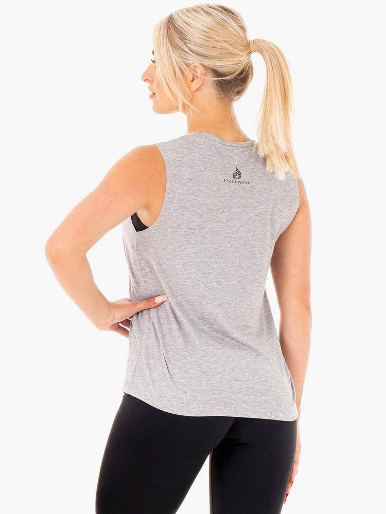 Grey Marl Ryderwear Women Tanks Ladies Baller Women's Tanks | AU3019LH