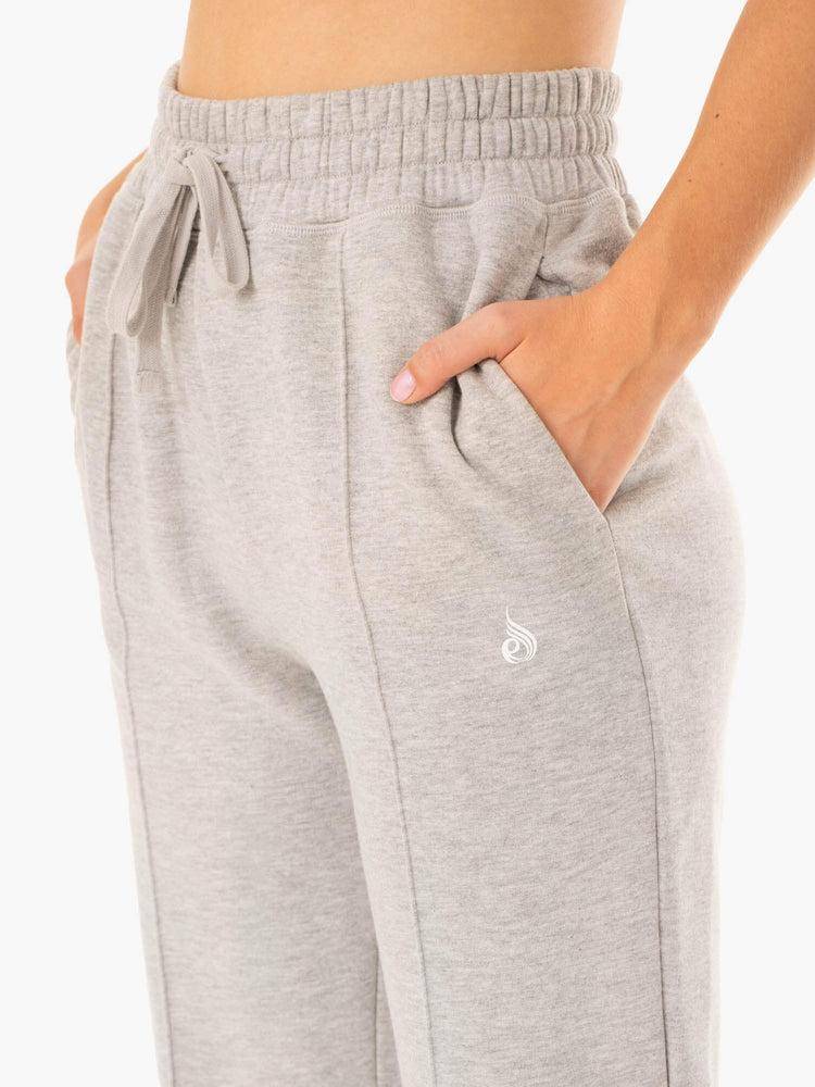 Grey Marl Ryderwear Women Track Pants Revival High Waisted Women's Track Pants | AU3074OR