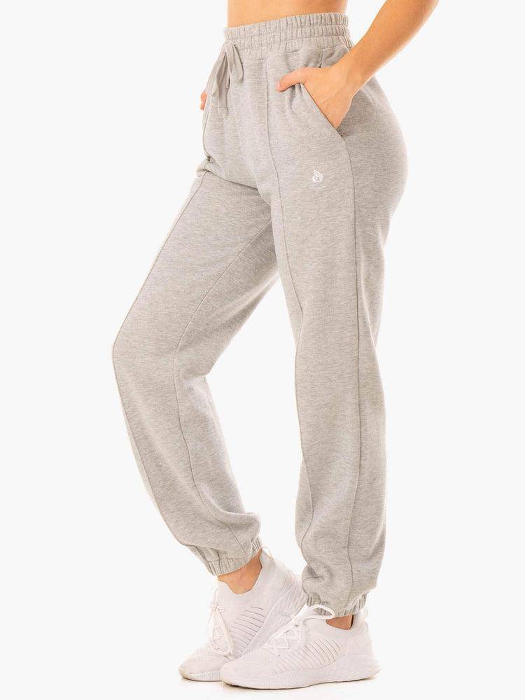 Grey Marl Ryderwear Women Track Pants Revival High Waisted Women's Track Pants | AU3074OR