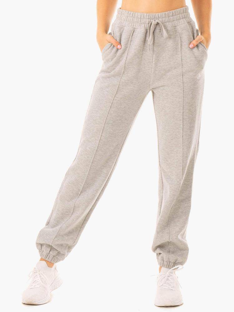 Grey Marl Ryderwear Women Track Pants Revival High Waisted Women\'s Track Pants | AU3074OR